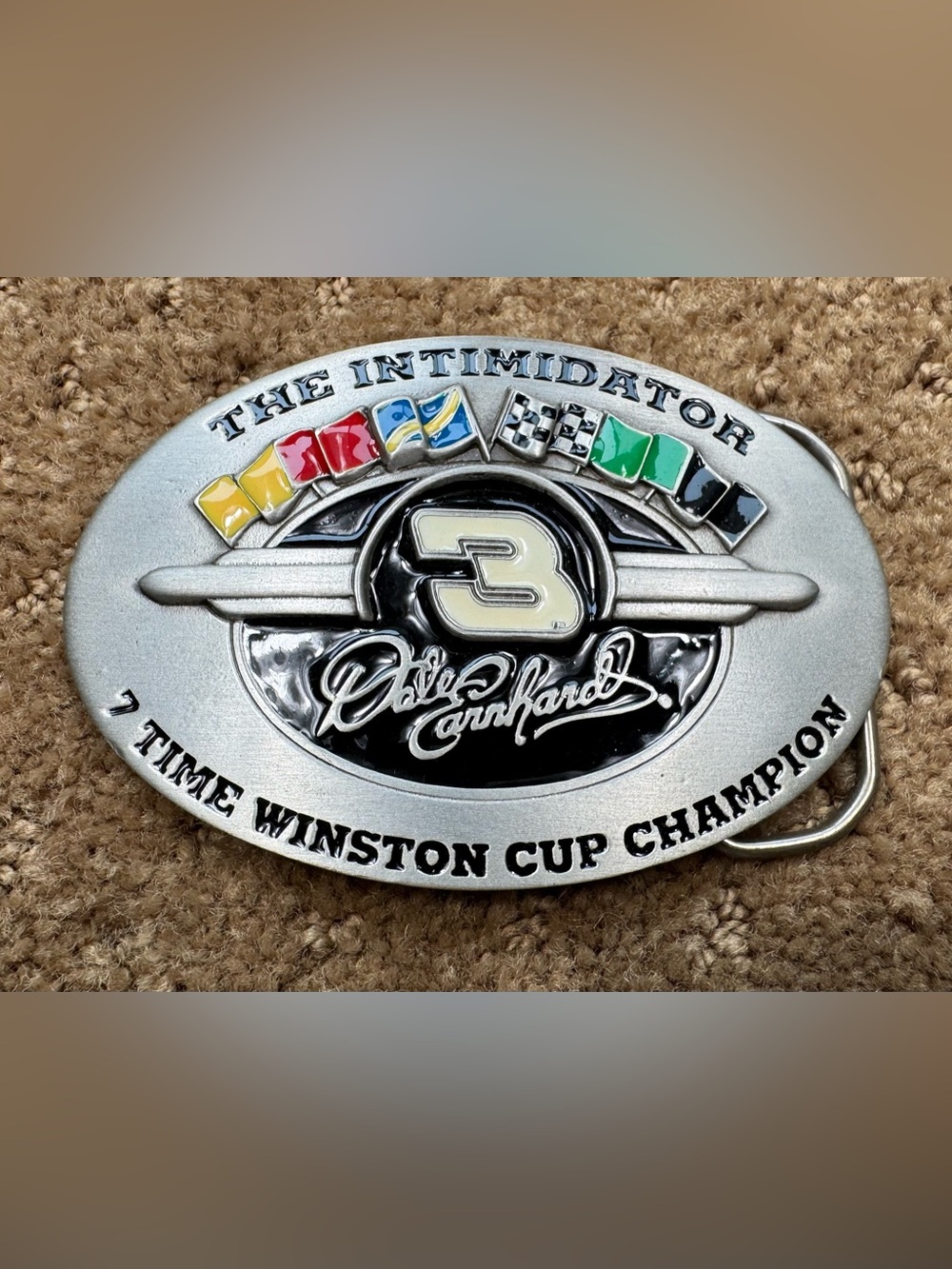 1997 Dale Earnhardt "The Intimidator" pewter belt buckle